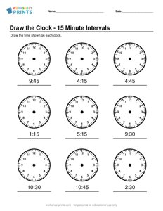Draw the Clock - 15 Minute - #3