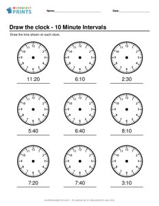 Draw the Clock - 10 Minute - #8