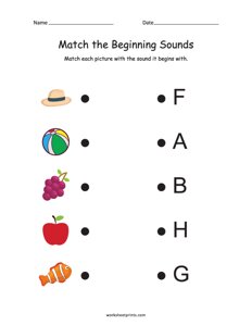 Match the Beginning Sound - #1
