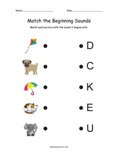 Match the Beginning Sound - #2