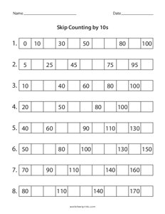 Skip Counting by 10s
