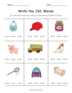 Write the CVC Words - #2