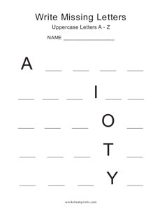 Uppercase (A-Z) Missing Letters - #3