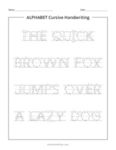 Uppercase Alphabet Letters Tracing