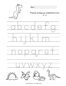 Dinosaur Alphabet Tracing (Lowercase)