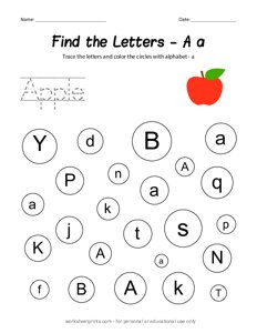 Find the Uppercase and Lowercase Letter A