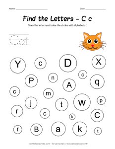 Find the Uppercase and Lowercase Letter C