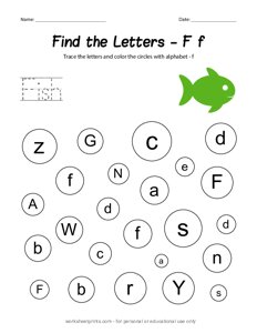 Find the Uppercase and Lowercase Letter F