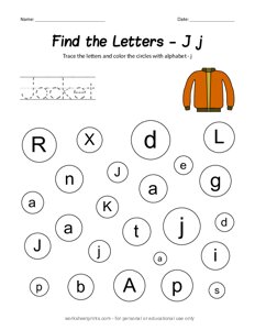 Find the Uppercase and Lowercase Letter J