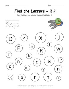 Find the Uppercase and Lowercase Letter K