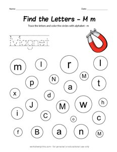 Find the Uppercase and Lowercase Letter M