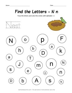 Find the Uppercase and Lowercase Letter N