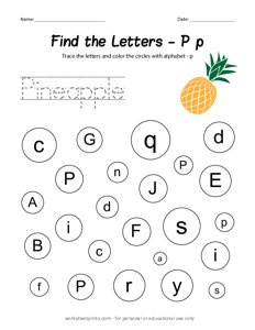 Find the Uppercase and Lowercase Letter P