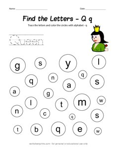 Find the Uppercase and Lowercase Letter Q