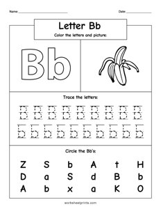 Color Trace Find - Letter B