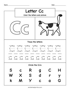 Color Trace Find - Letter C