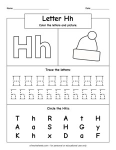 Color Trace Find - Letter H