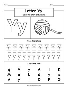 Color Trace Find - Letter Y