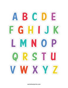 Rainbow Alphabet Print Uppercase