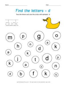 Find the Lowercase Letter d