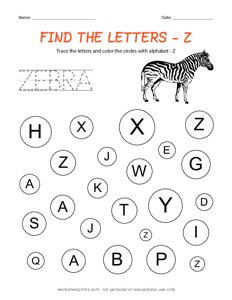 Find the Uppercase Letter Z