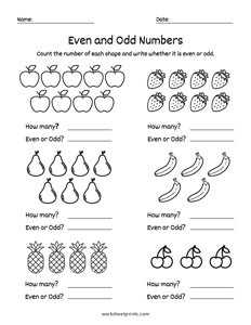 Fruit: Even or Odd Numbers