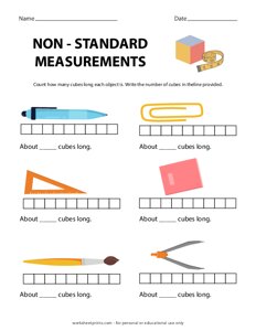 Non Standard Measurements - Stationery