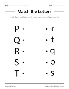 Match the Letters P-T