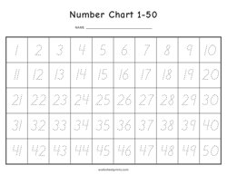 Tracing Numbers 1-50