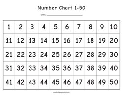 Number Chart 1-50