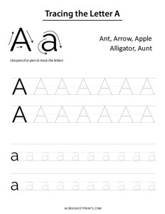 Letter Tracing - A