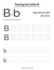 Letter Tracing - B