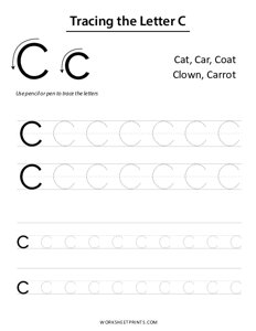 Letter Tracing - C