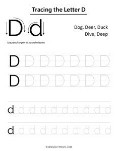 Letter Tracing - D