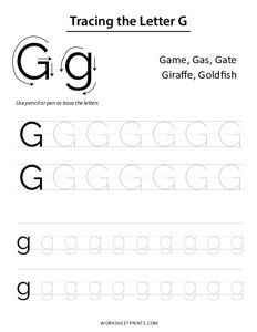 Letter Tracing - G
