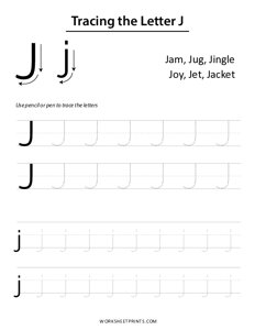 Letter Tracing - J