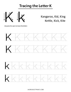 Letter Tracing - K
