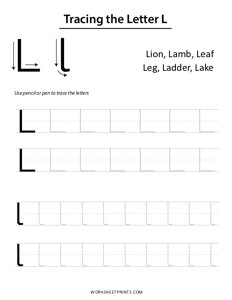Letter Tracing - L