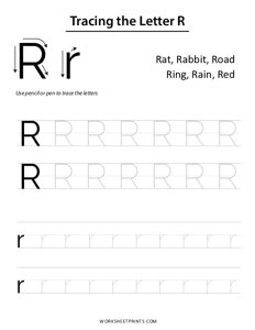 Letter Tracing - R