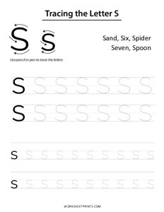 Letter Tracing - S