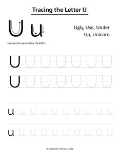 Letter Tracing - U