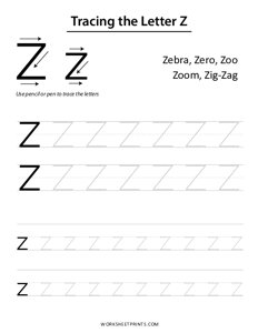 Letter Tracing - Z