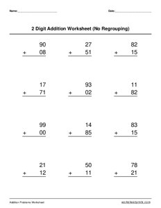 2-digit addition (no regrouping) - #1