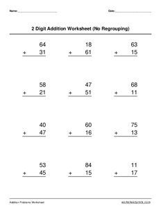 2-digit addition (no regrouping) - #3