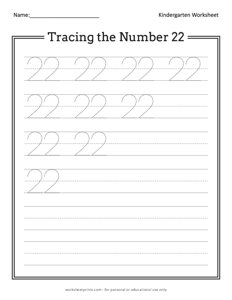 Tracing the Number 22