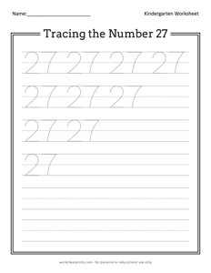 Tracing the Number 27