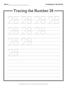 Tracing the Number 28