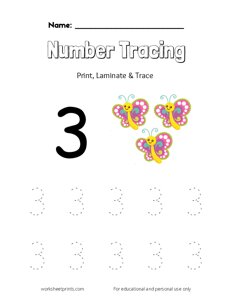 Tracing the Number 3