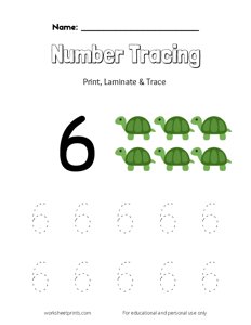 Tracing the Number 6