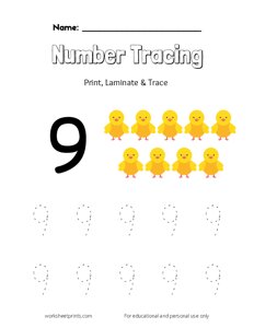 Tracing the Number 9